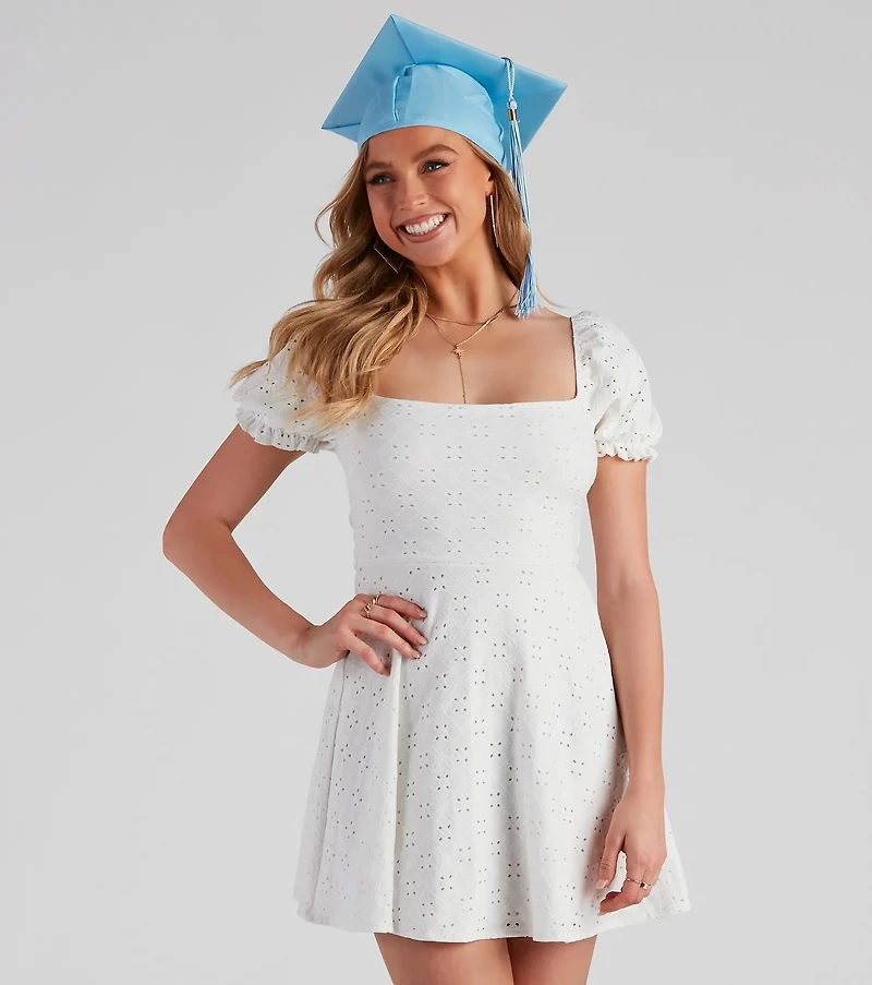 Make Way Square Neck Skater Dress