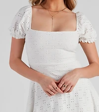 Make Way Square Neck Skater Dress