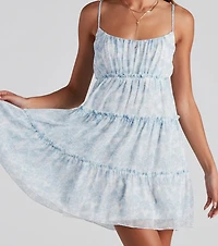 Sway With Me Floral Chiffon Dress