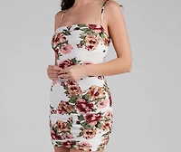 Charming Beauty Floral Bodycon Dress