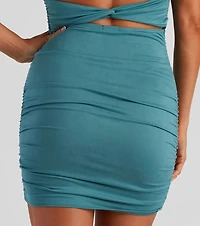 You'll Be Back Twist Bodycon Dress