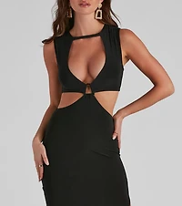 Catch A Glance Cutout Midi Dress
