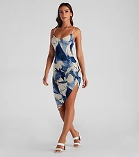 Gorgeous Muse Asymmetrical Midi Dress