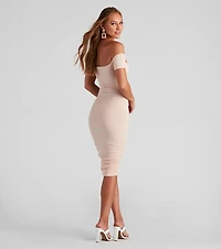 Sultry Sass Off The Shoulder Dress