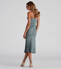 Bohemian Oasis Scoop Neck Midi Dress