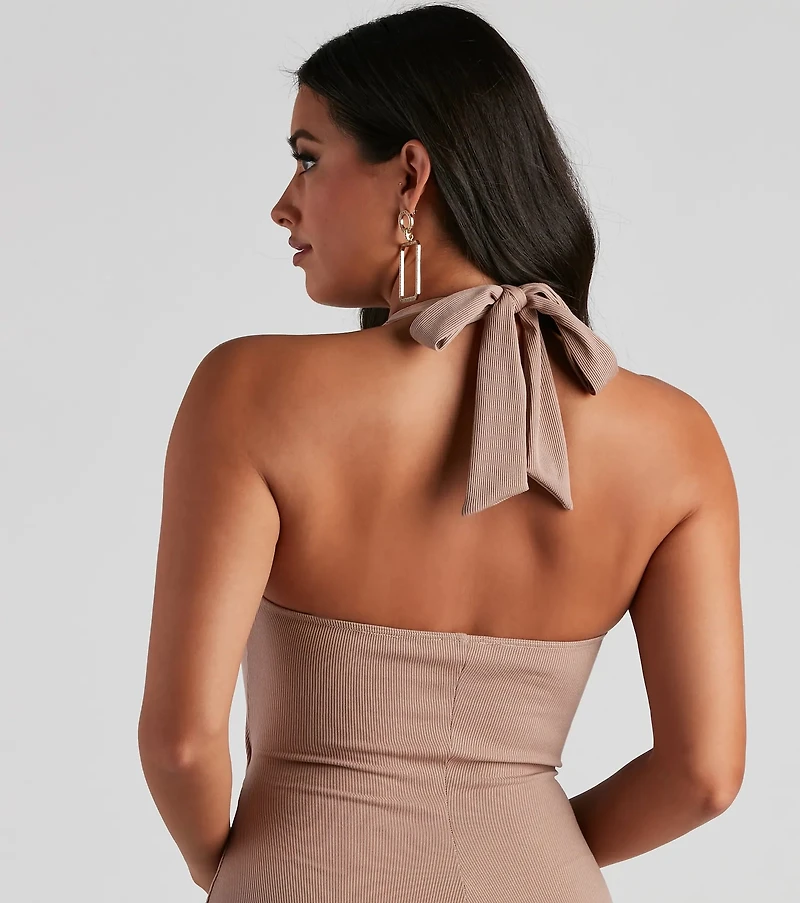 Brush With Fate Halter Mini Dress