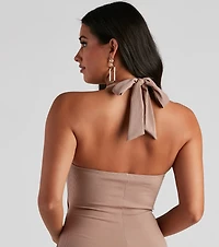 Brush With Fate Halter Mini Dress