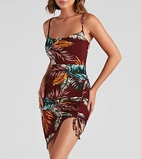 Out Of Office Ruched Mini Dress