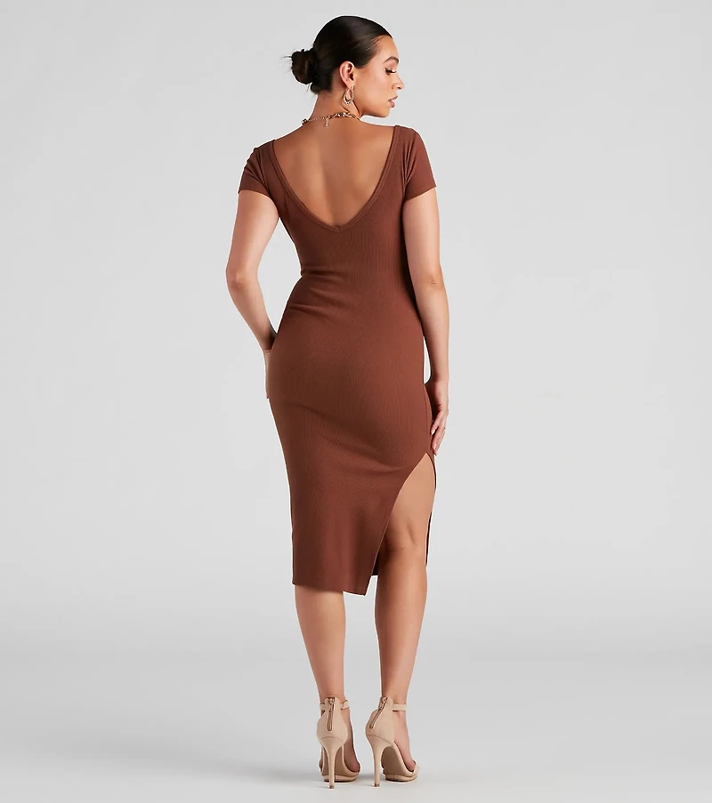 Cutie Cap Sleeve Midi Dress