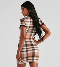 Keep It Check Plaid Mini Dress