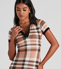 Keep It Check Plaid Mini Dress