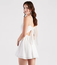 Fresh Perspective Eyelet Lace Skater Dress