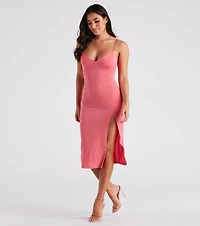 Minimalistic Sultry Midi Dress