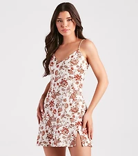 Fresh Paisley Floral A-Line Dress