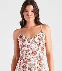 Fresh Paisley Floral A-Line Dress