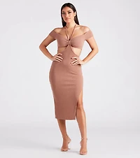 Flirtatious Charm Cutout Midi Dress