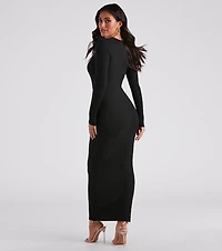 First Pick Henley Knit Maxi Dress