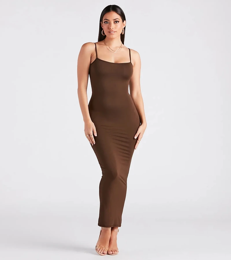 Plain Sight Smooth Knit Maxi Dress