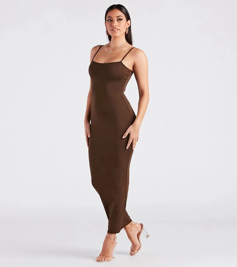 Plain Sight Smooth Knit Maxi Dress
