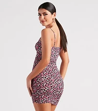 Romance For One Rose Tie-Front Dress