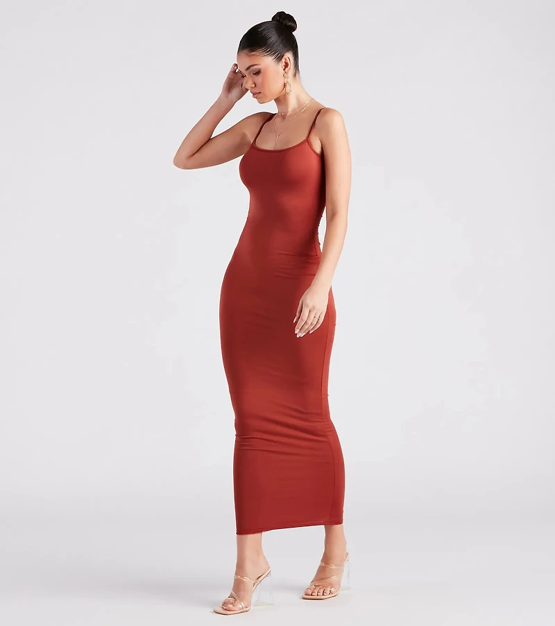 Plain Sight Smooth Knit Maxi Dress