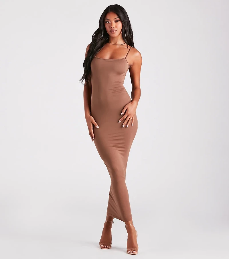 Plain Sight Smooth Knit Maxi Dress