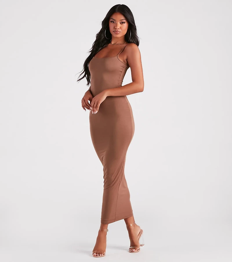 Plain Sight Smooth Knit Maxi Dress