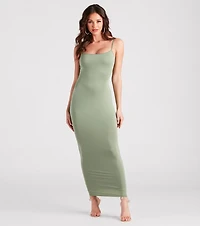 Plain Sight Smooth Knit Maxi Dress