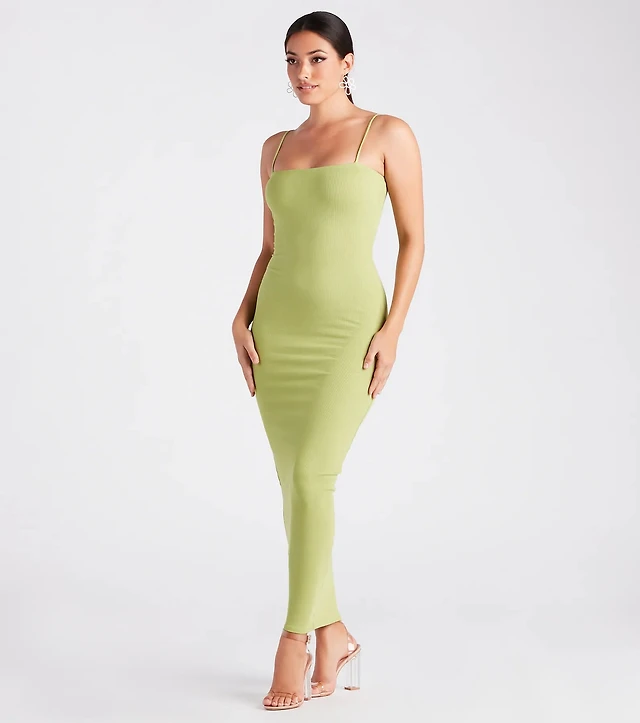 h&m rib knit bodycon dress Women's Light beige Rib-Knit Bodycon Dress