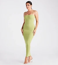 Casual Plans Rib Knit Bodycon Maxi Dress