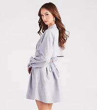 Perfectly Striped Shirt Skater Dress