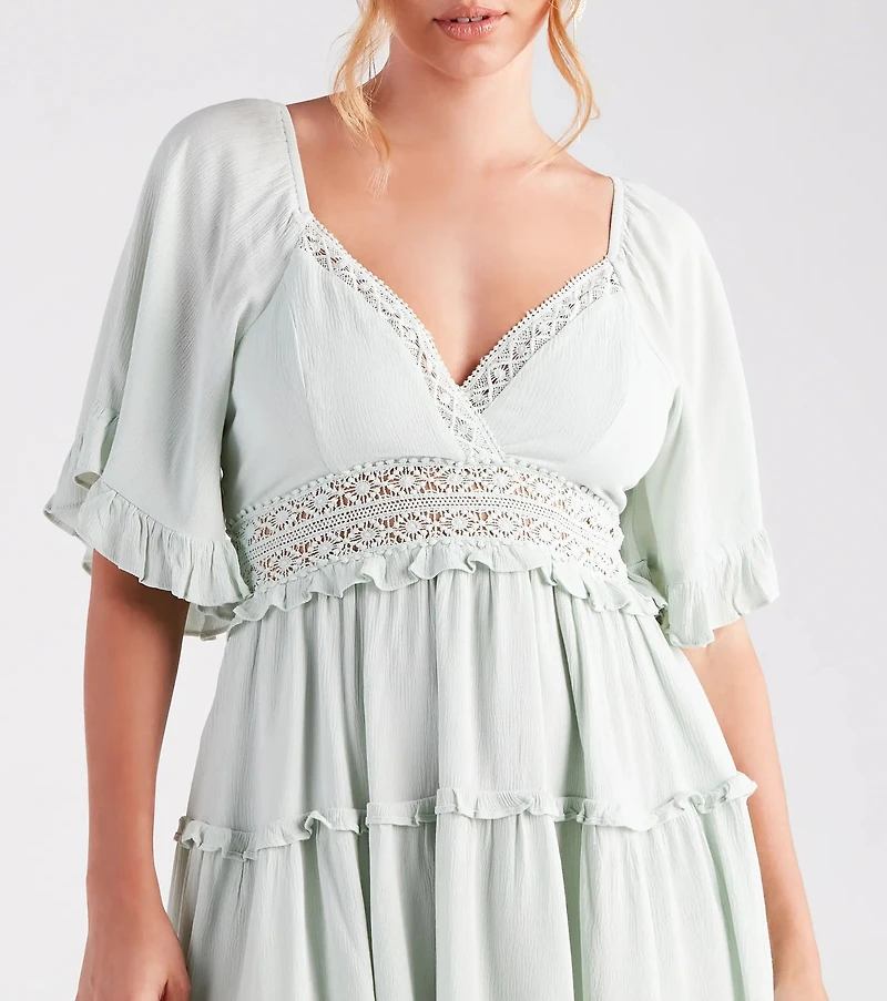 Stylish Sway Ruffled Tiered Short Dress