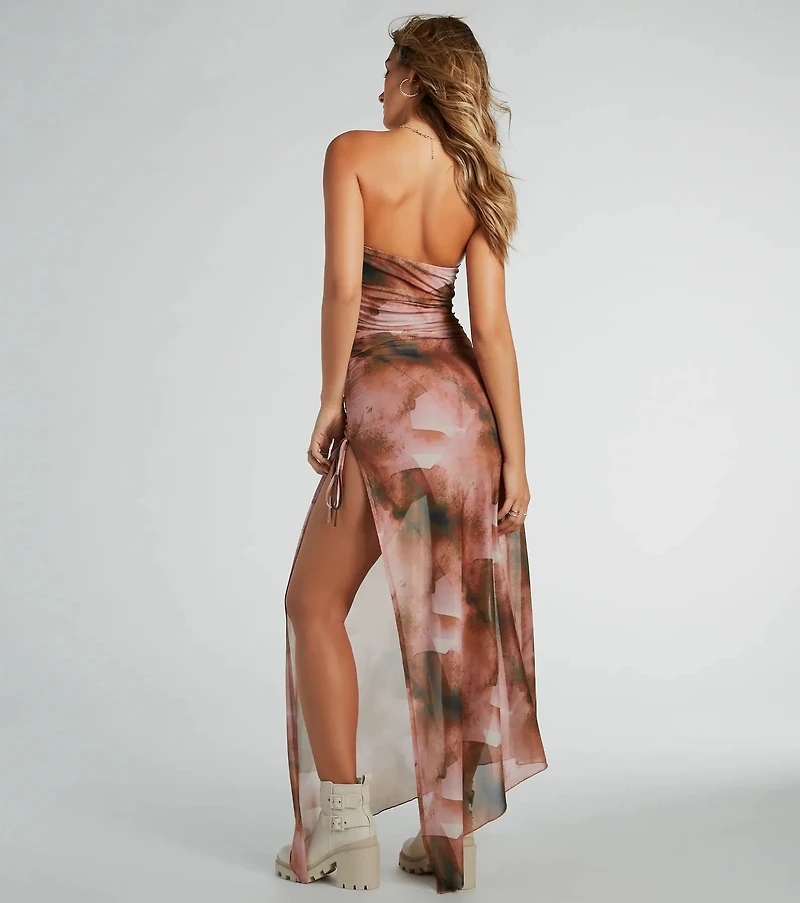 Major Crush Marble Print Maxi Dress