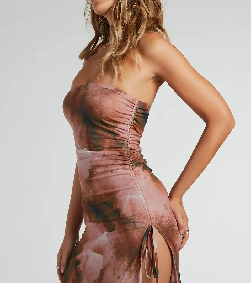 Major Crush Marble Print Maxi Dress