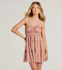 Sweetest Look Ditsy Floral Chiffon Babydoll Dress