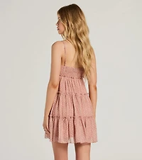 Sweetest Look Ditsy Floral Chiffon Babydoll Dress