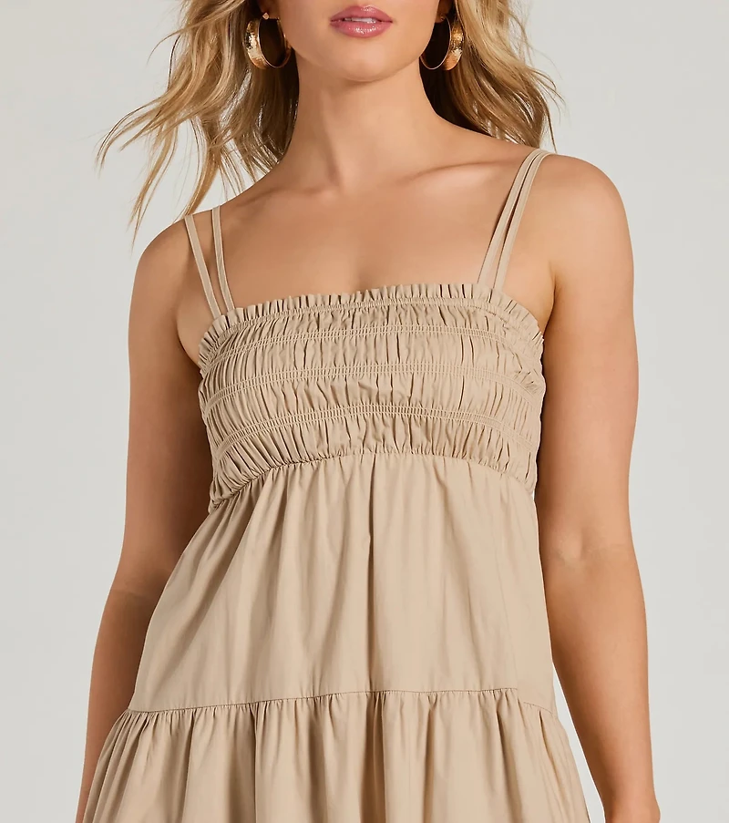 Darling Appeal Sleeveless Ruffled Midi Dress