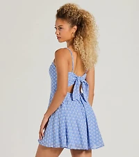 Sway With Me Eyelet Lace Skater Dress