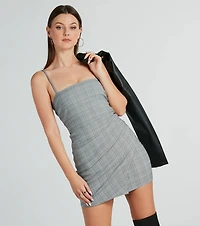 Classic Plaid Pleated Mini Dress