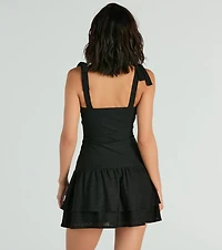 More Than Sweet Tie Strap Fit-And-Flare Dress