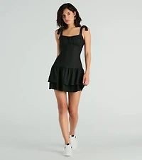 More Than Sweet Tie Strap Fit-And-Flare Dress