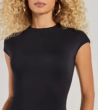 Basic Charm Crew Neck Bodycon Midi Dress