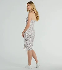 Frolic Floral Tie Midi Dress