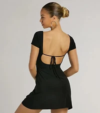 Must-Have Tie Back A-Line Mini Dress