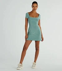 Oh So Sweet Tie Back A-Line Mini Dress
