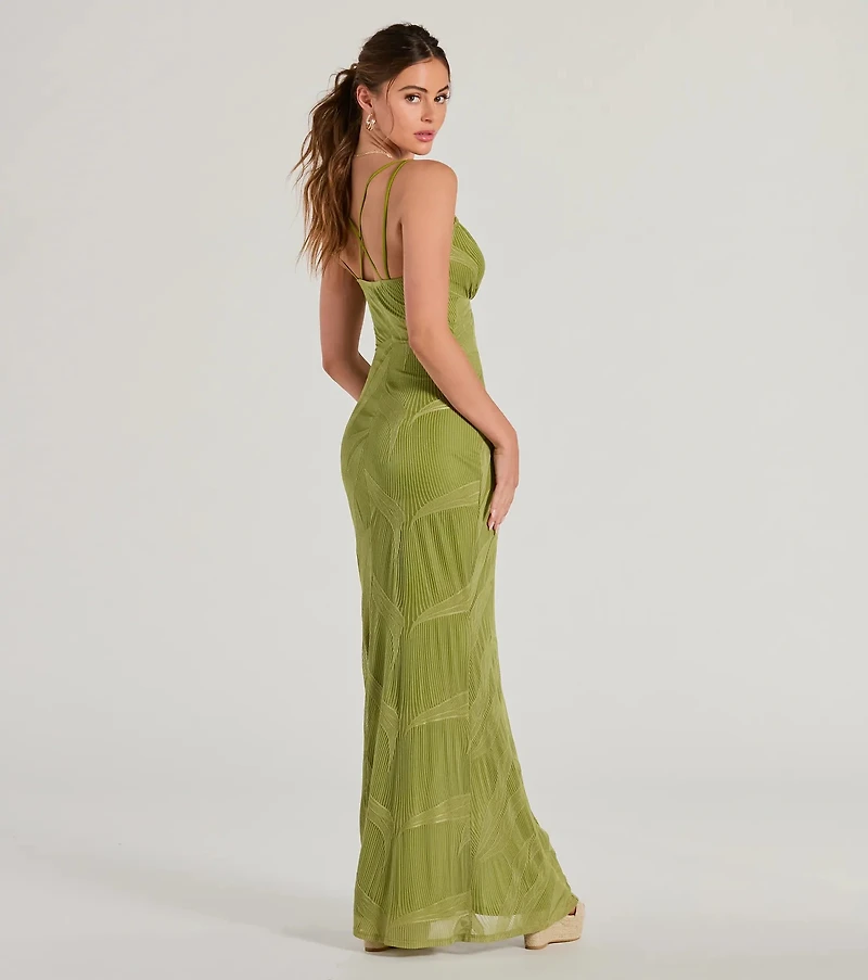 Sunshine And Good Time V-Neck Mermaid Maxi Dress
