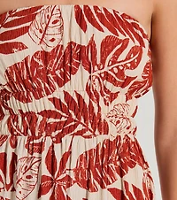 Sunshine On My Mind Strapless Tropical Skater Dress