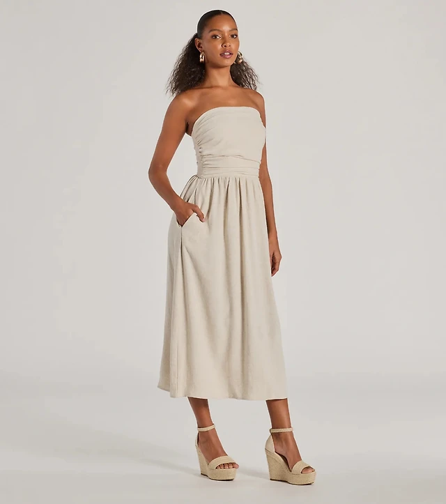 black linen dress with buttons Frank & Eileen RORY Black, Washed Linen Black L main image 1