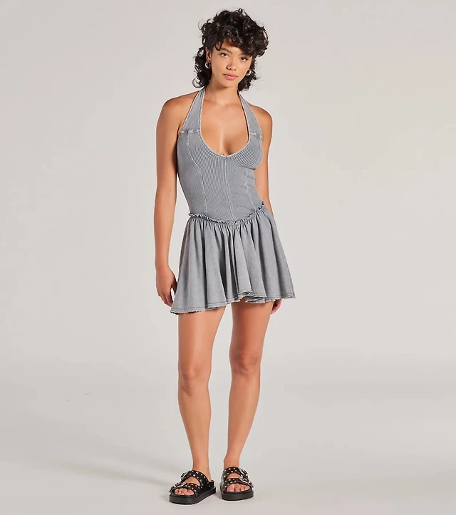 Hollister Drop Waist Halter Mini Dress at Hamilton Place in Chattanooga, TN
