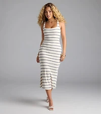 Pretty Picture Striped Midi Dress